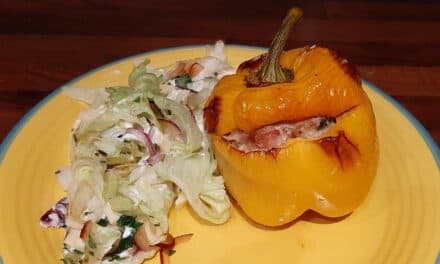 Recette poivrons farcis au four à l’échine de porc et mortadelle. Une cuisson extra !