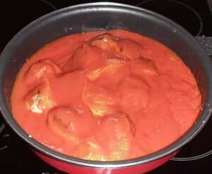 Boulettes de viande à la sauce tomate et mozzarella