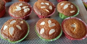 Muffins griottes amandes