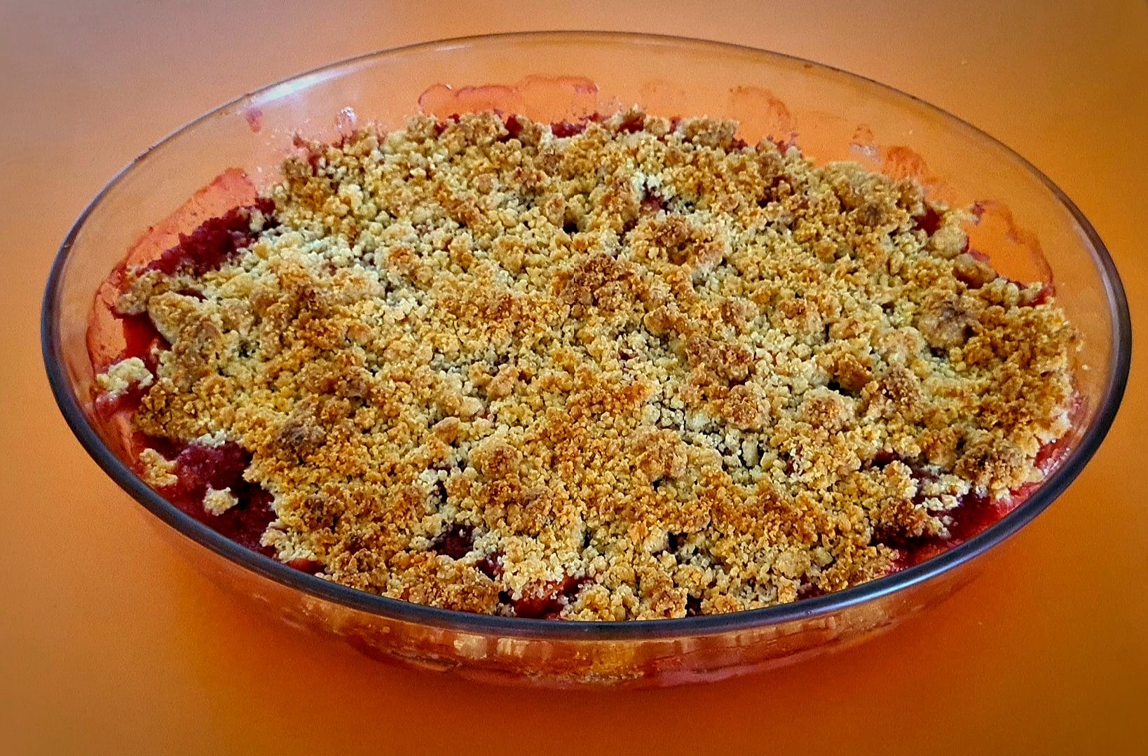 Crumble pommes fraises