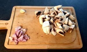 Gnocchis sauce aux champignons gratinées à la mozzarella