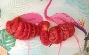 Tarte à la tomate au pesto