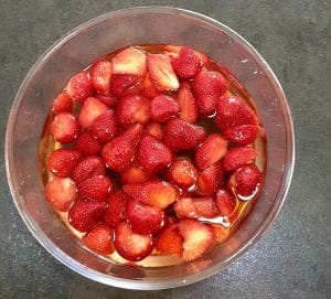 Sorbet à la fraise et au basilic