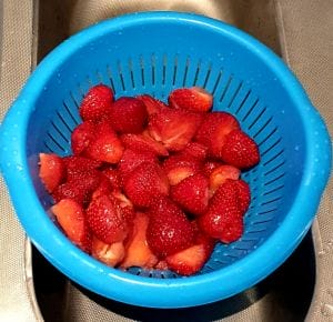 Sorbet à la fraise et au basilic