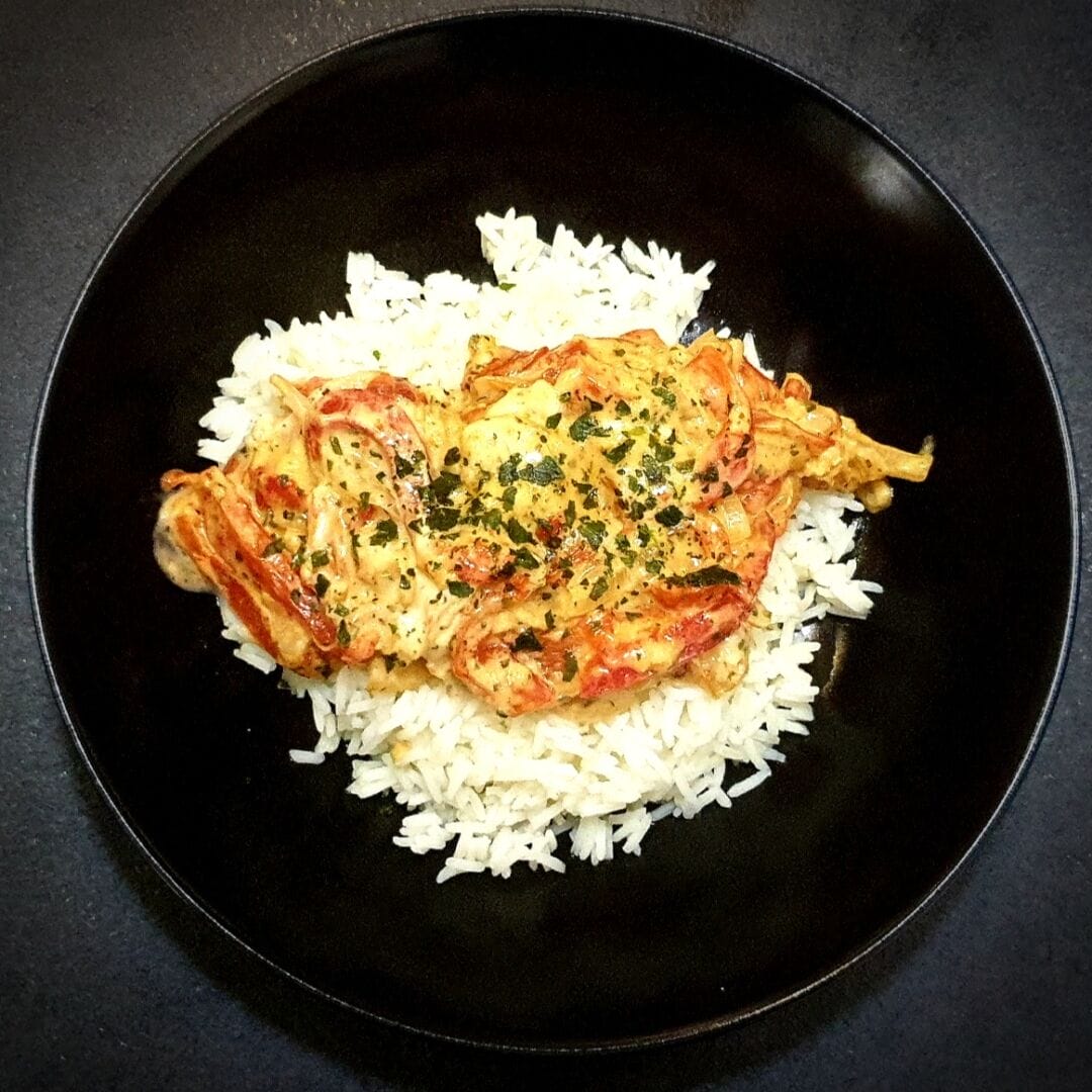 Riz à la crème fraiche et aux poivrons. Recette estivale pleine de