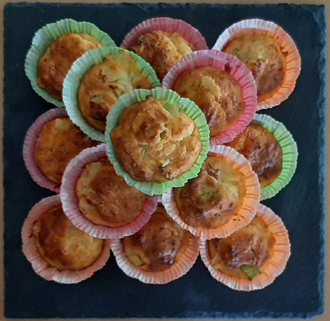 Muffins pommes de terre courgettes jambon