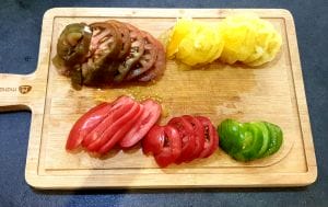 Tarte tomates colorées
