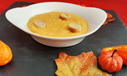 Soupe de courge muscade au lait de coco. Une recette pour Halloween