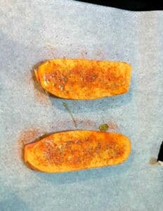 Patate douce rôtie au four