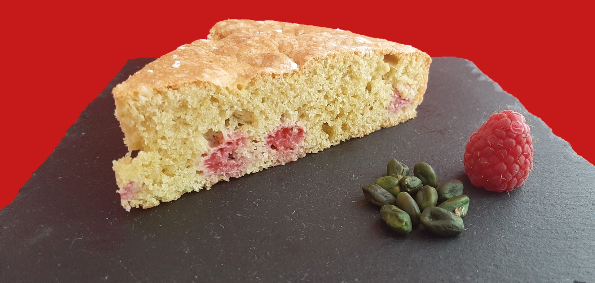 Gâteau pistache framboise
