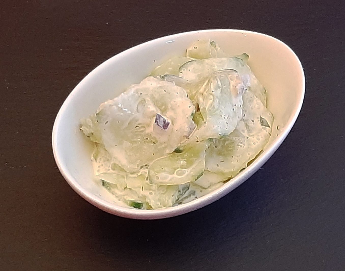 Concombre crème fraiche