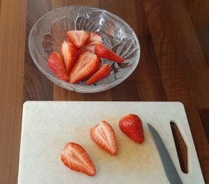 Soupe de fraise basilic