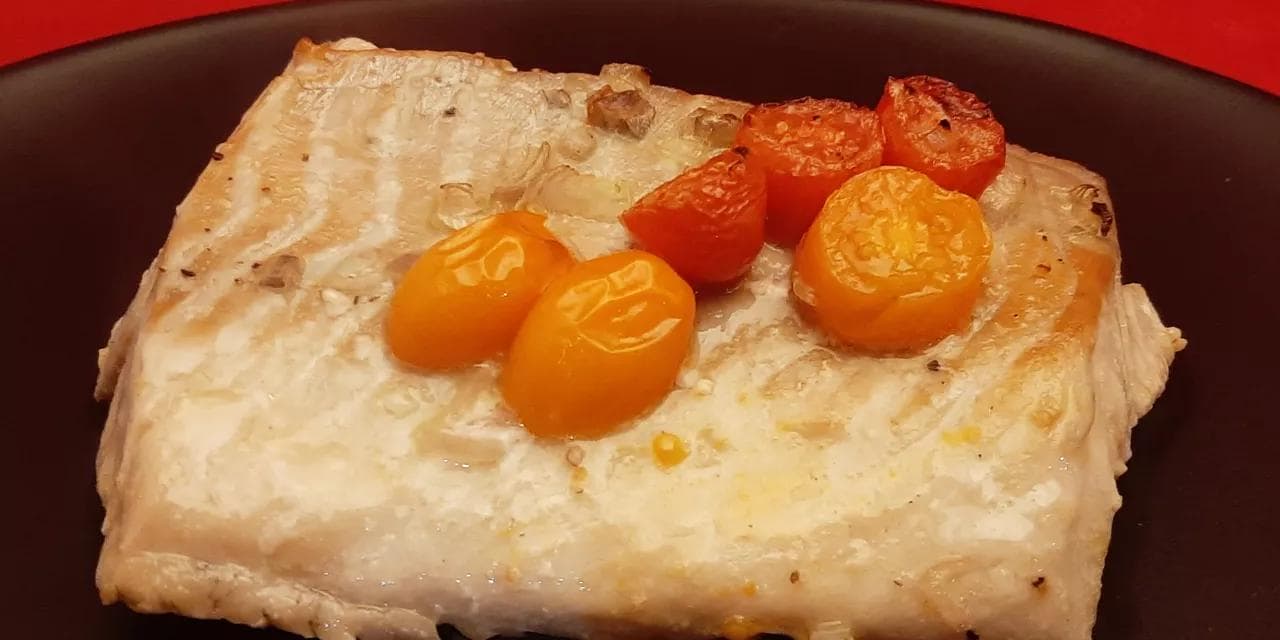 Dos de lieu noir au four. Une recette de poisson facile et rapide à faire.