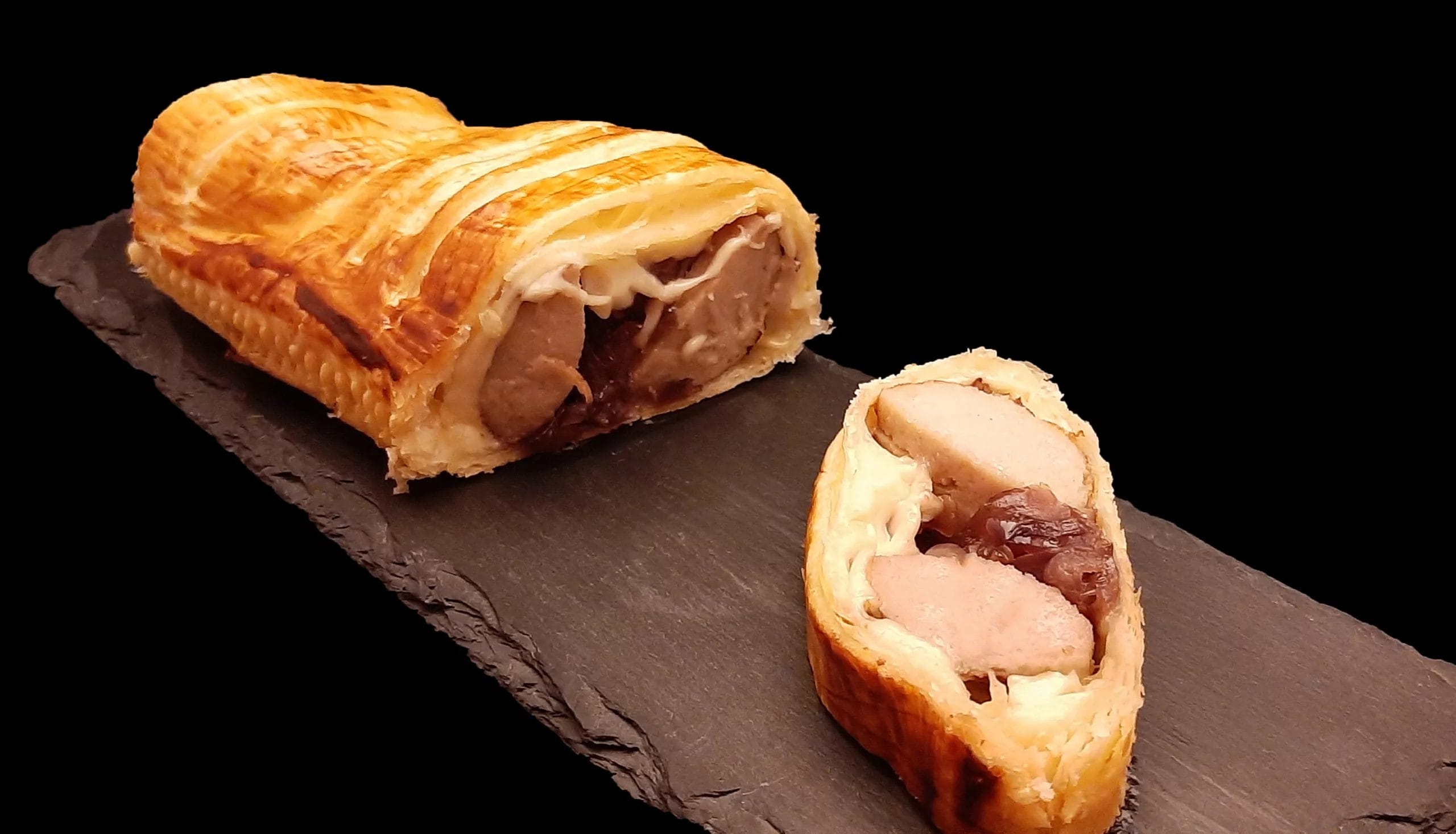 Amuse-bouche feuilleté au boudin blanc. Une recette pour l'apéritif.
