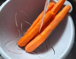 Cuisson carottes vapeur